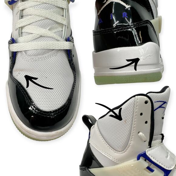 Jordan Flight 45 High Concord Basketball Sneaker Shoe US 8 with Box - DC2571-100 - Picture 12 of 12